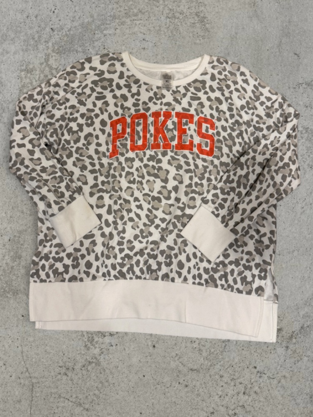 Pokes Leopard Print Crewneck Sweatshirt